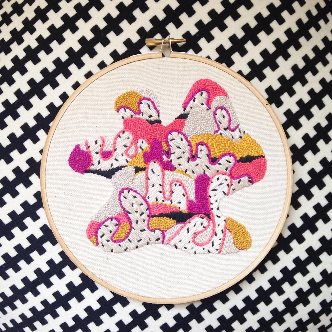 Abstract embroidery by Shea Goitia