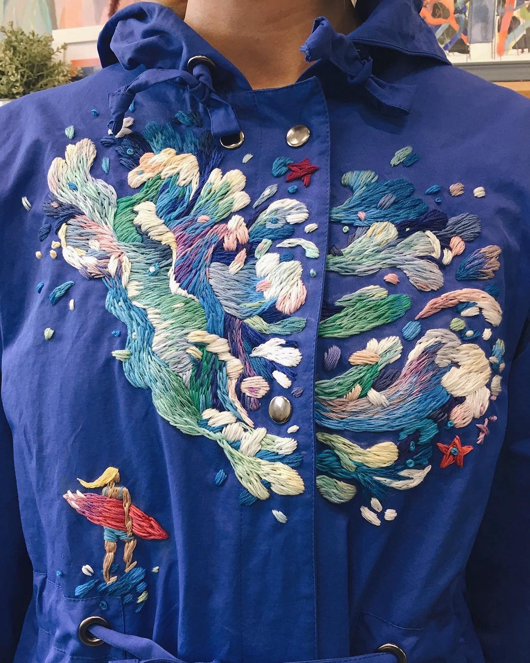 Custom embroidered clothing by Lisa Smirova