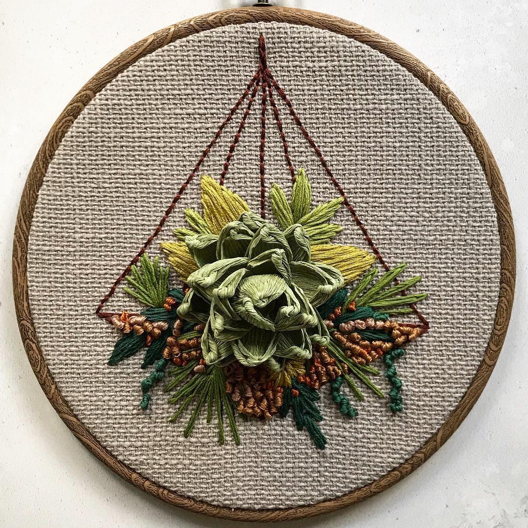 Embroidery art by Helen Wilde