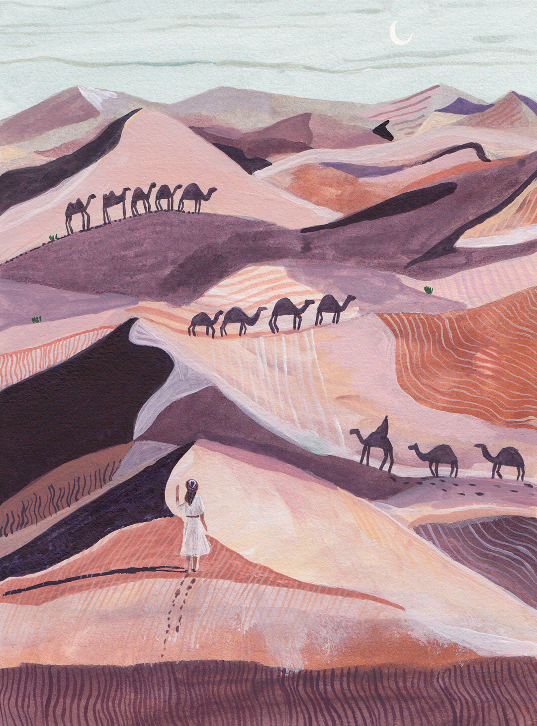 Painted illustration by Miranda Sofroniou