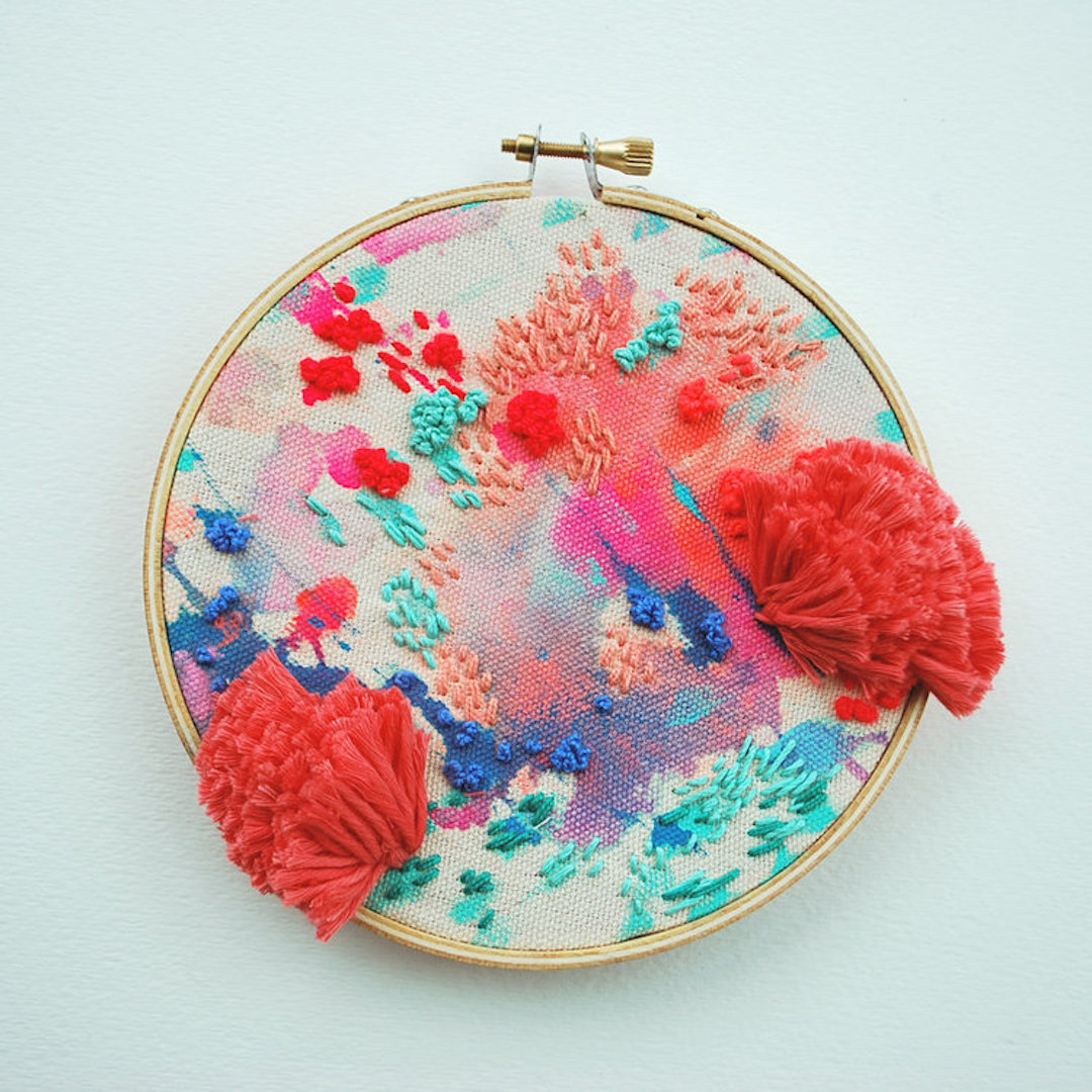 Hoop art by Katy Biele