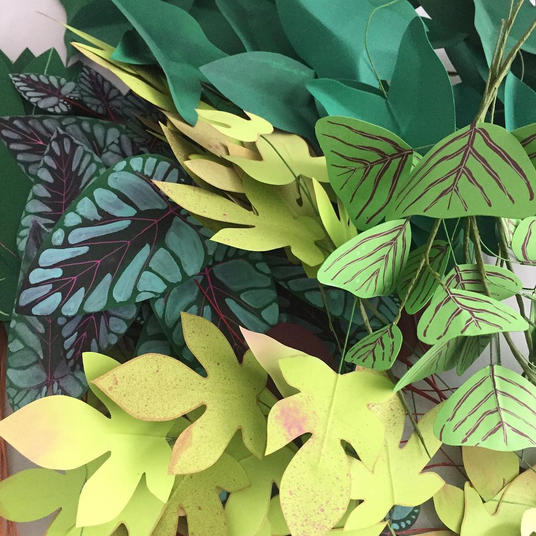 Paper plant crafted by Corrie Beth Hogg