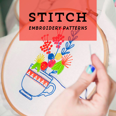Modern hand embroidery patterns to download now
