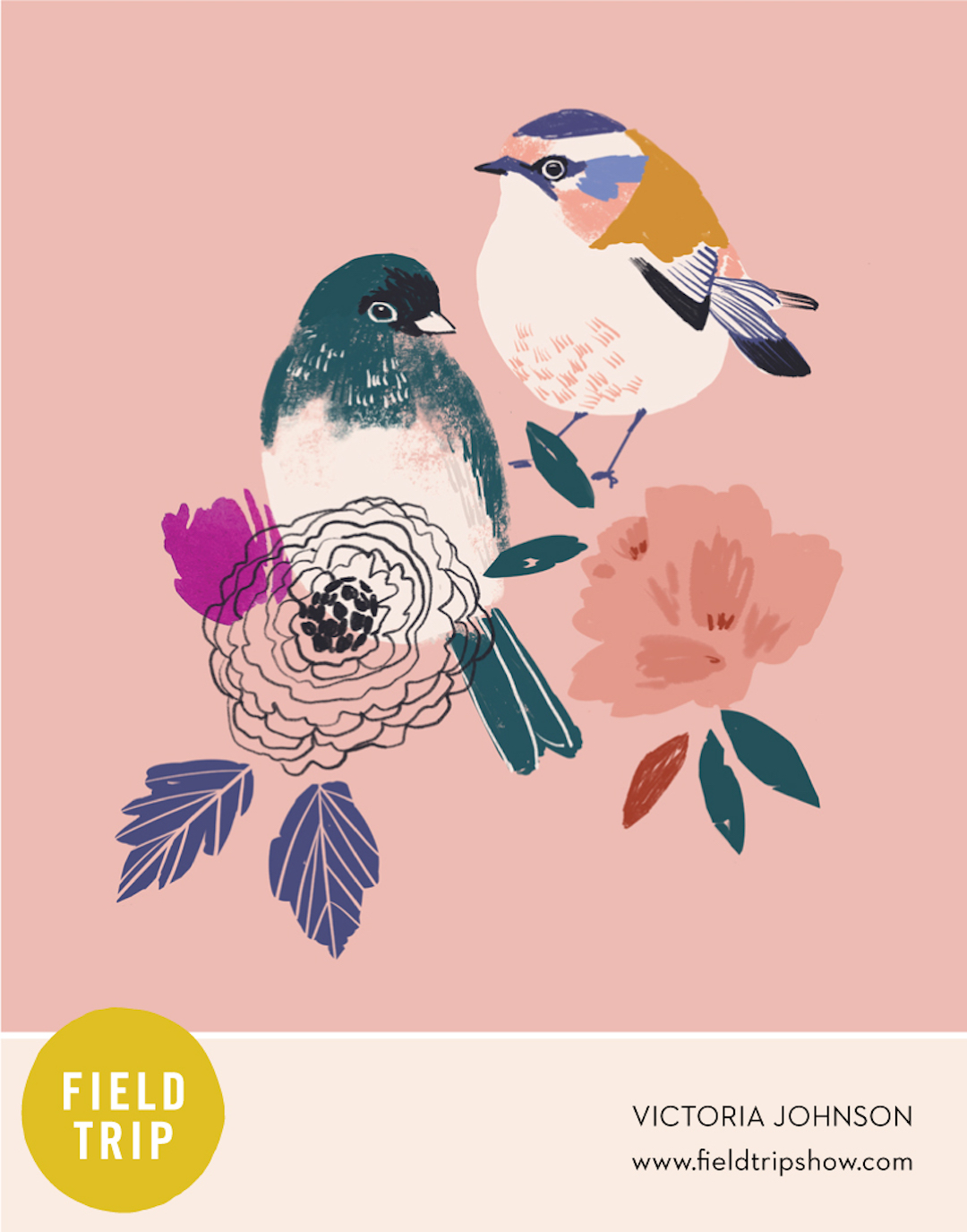 Illustration of birds by Victoria Johnson