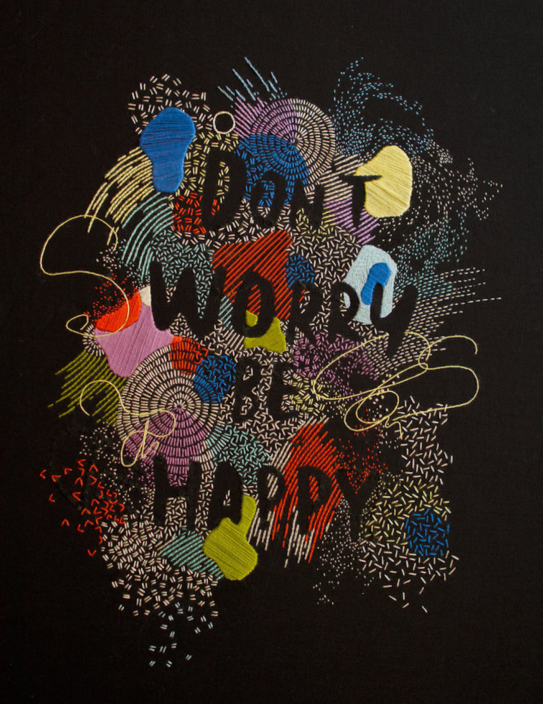 Embroidered typography by Maricor/Maricar