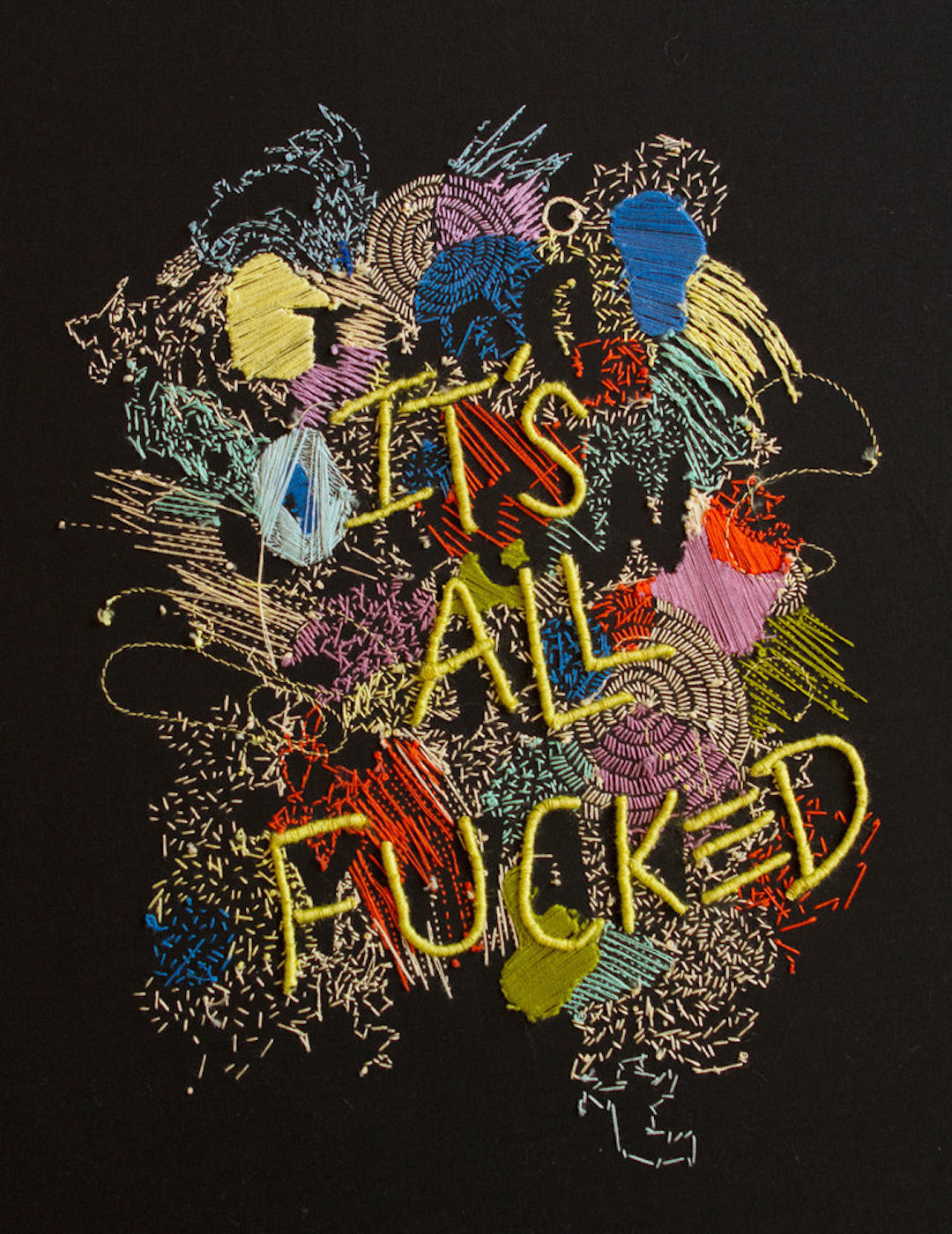 Embroidered typography by Maricor/Maricar