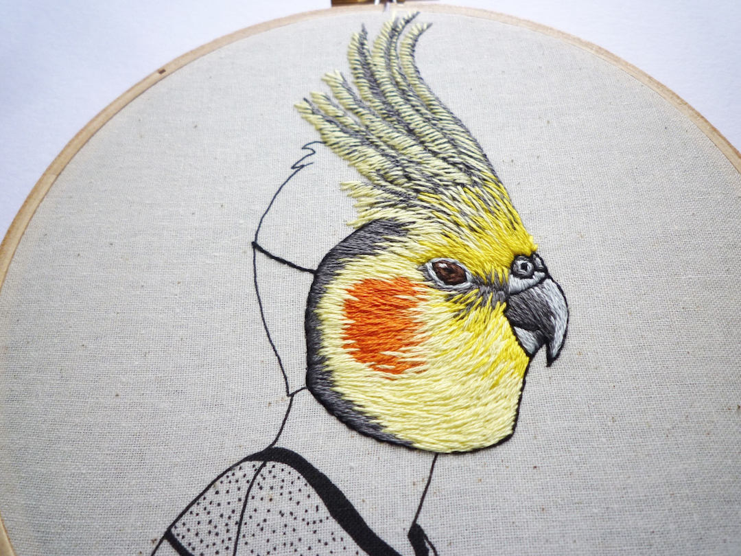 Embroidery art by Amy Jones