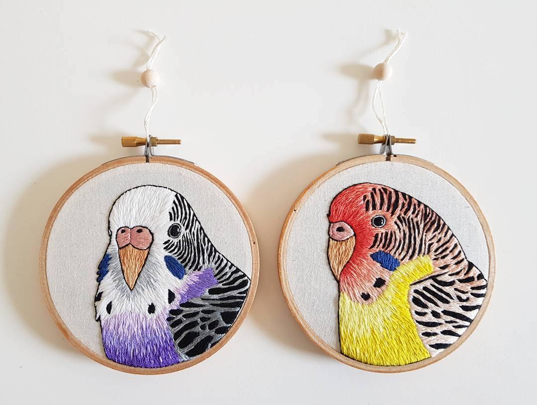 Embroidery art by Amy Jones