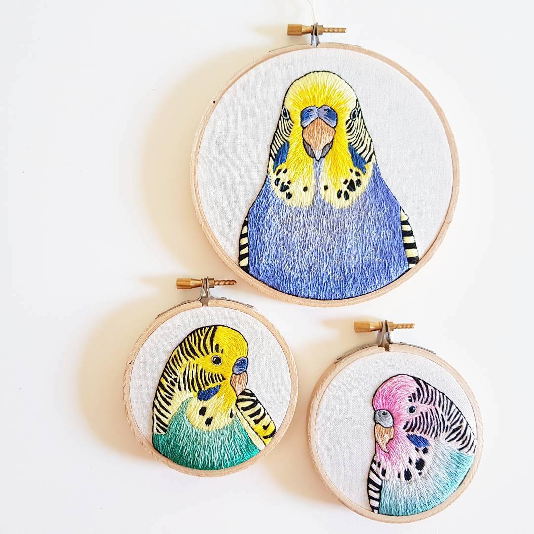 Embroidery art by Amy Jones