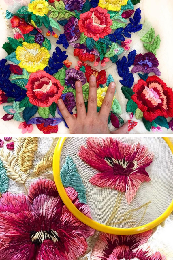 Hand embroidery by Ignancia Jullian