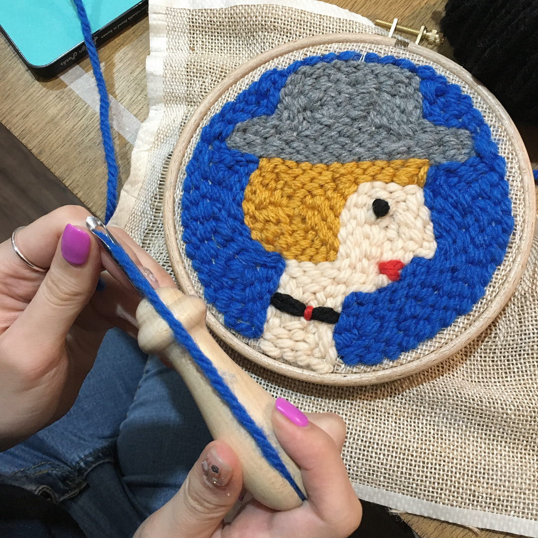 Punch needle embroidery by Studio Myome