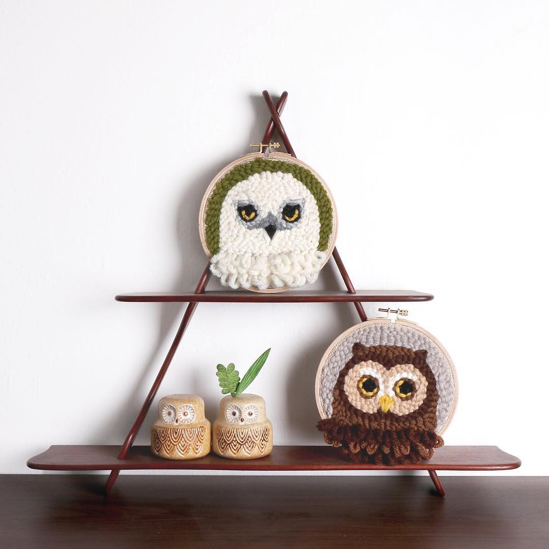 Punch needle embroidery by Studio Myome