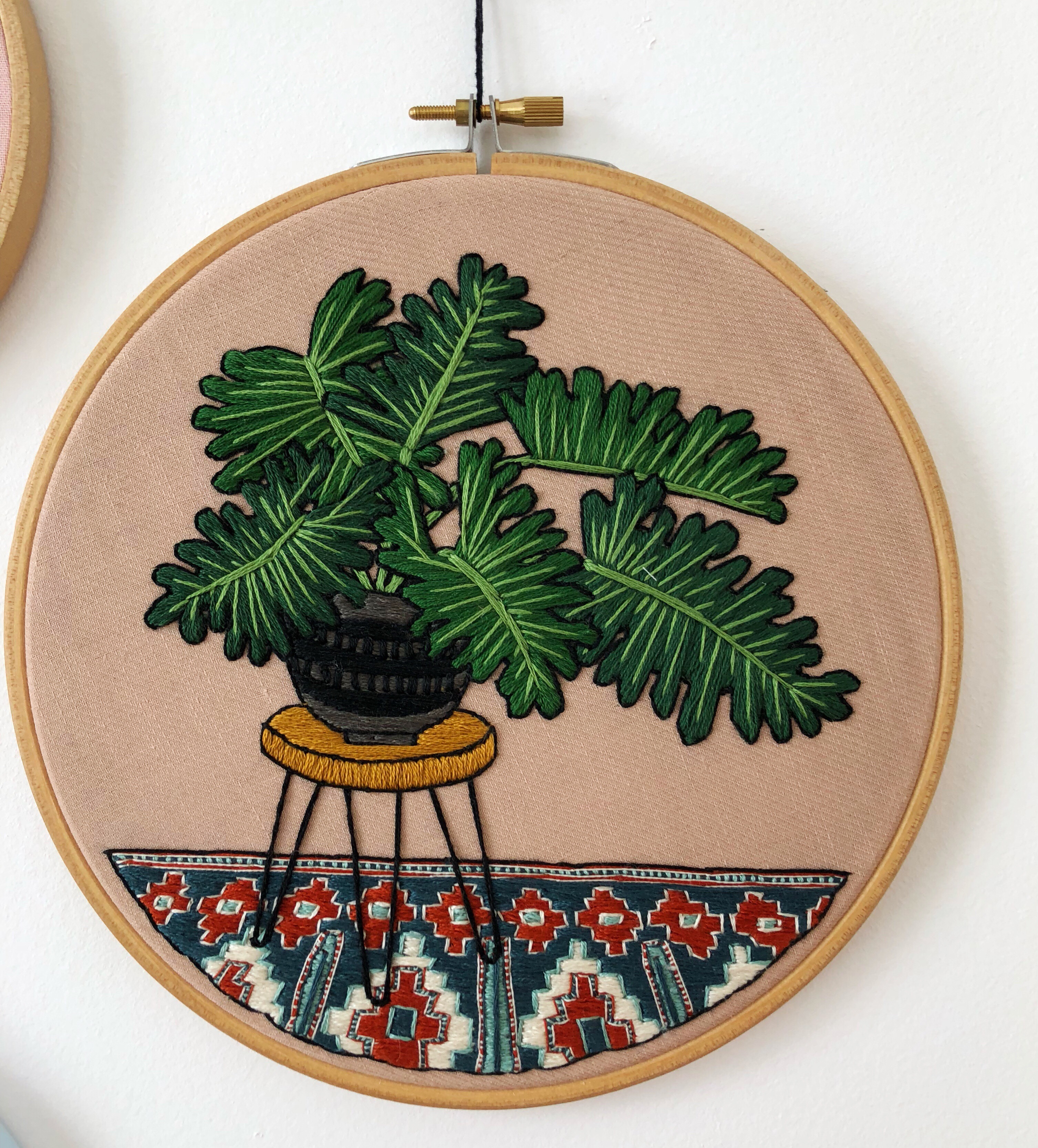 Elephant ear embroidery by Sarah K. Benning