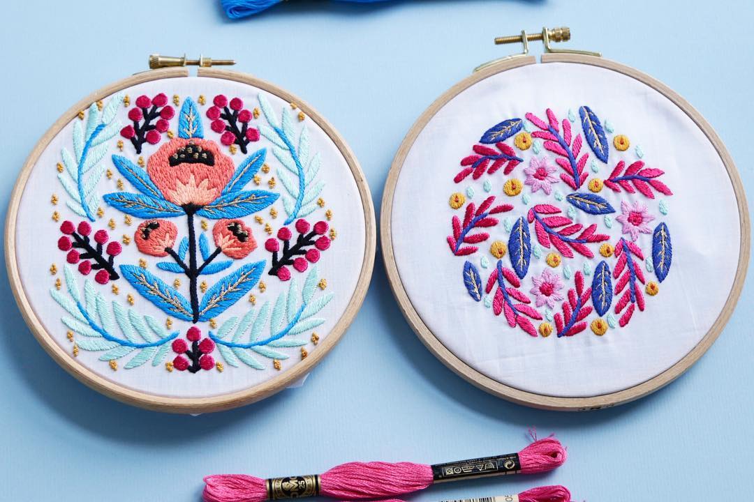 Free hand embroidery patterns available through DMC