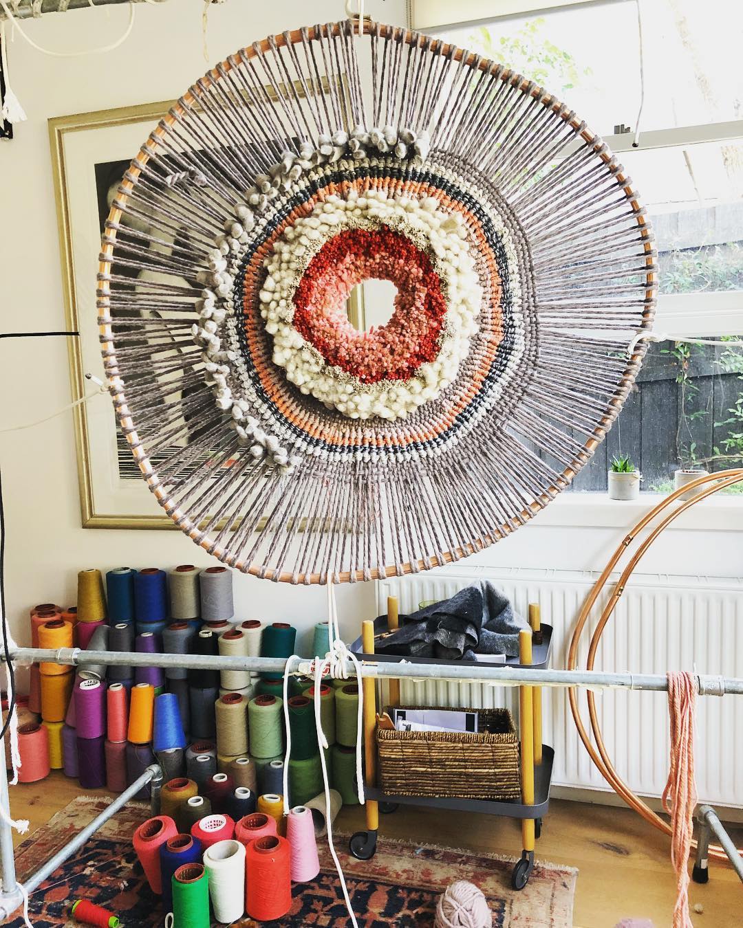 Tapestry weaving by Tammy Kanat