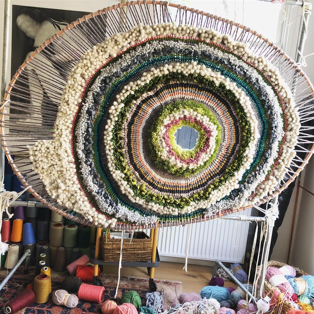 Tapestry weaving by Tammy Kanat