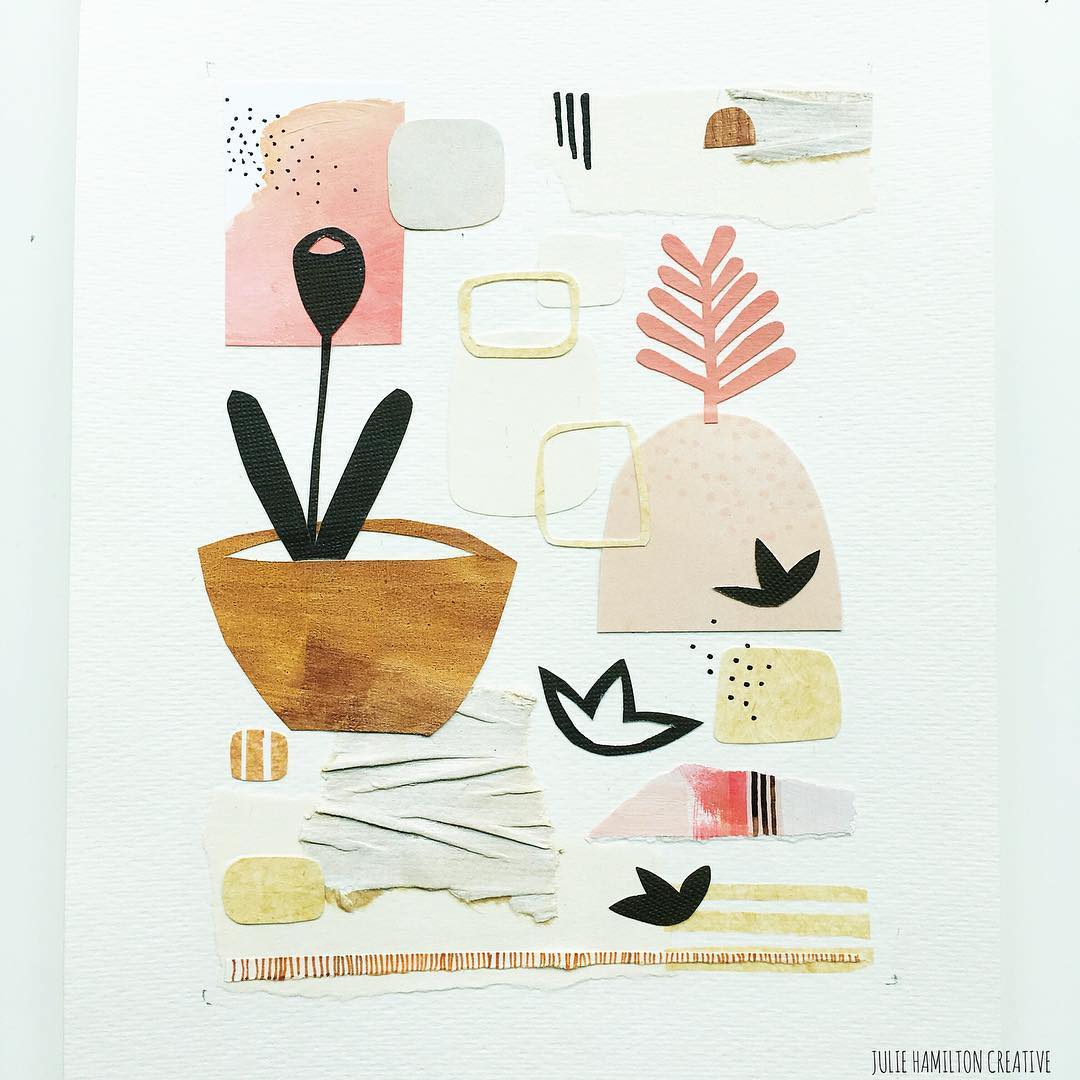 Cut paper collage by Julie Hamilton