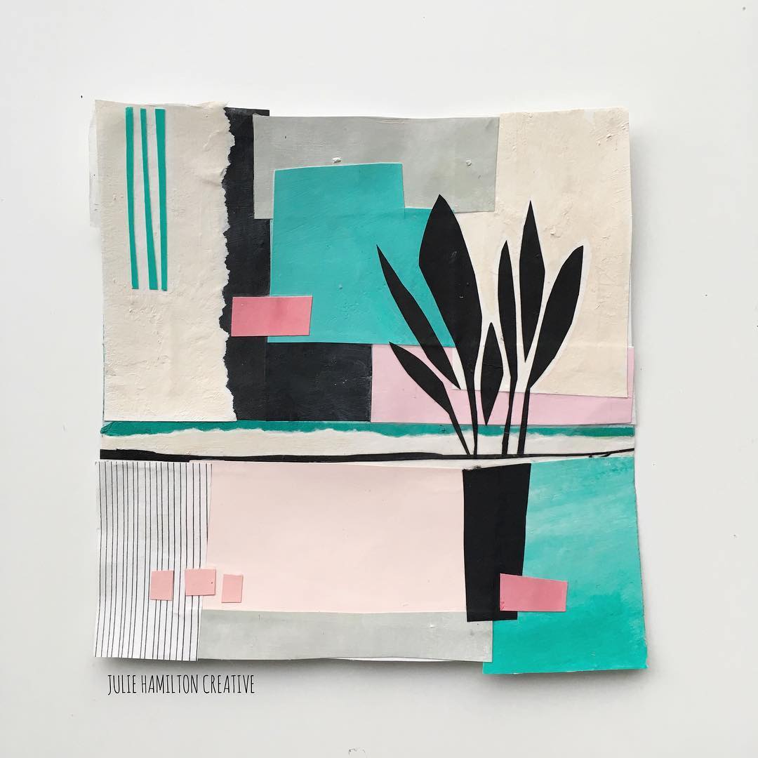 Julie Hamilton's 100 day project explores cut paper collage