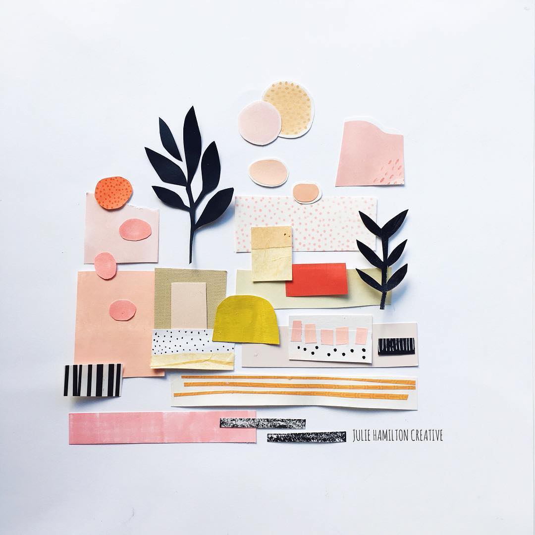 Cut paper collage by Julie Hamilton