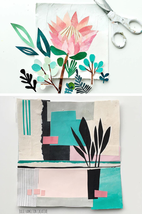 Julie Hamilton's 100 day project explores cut paper collage