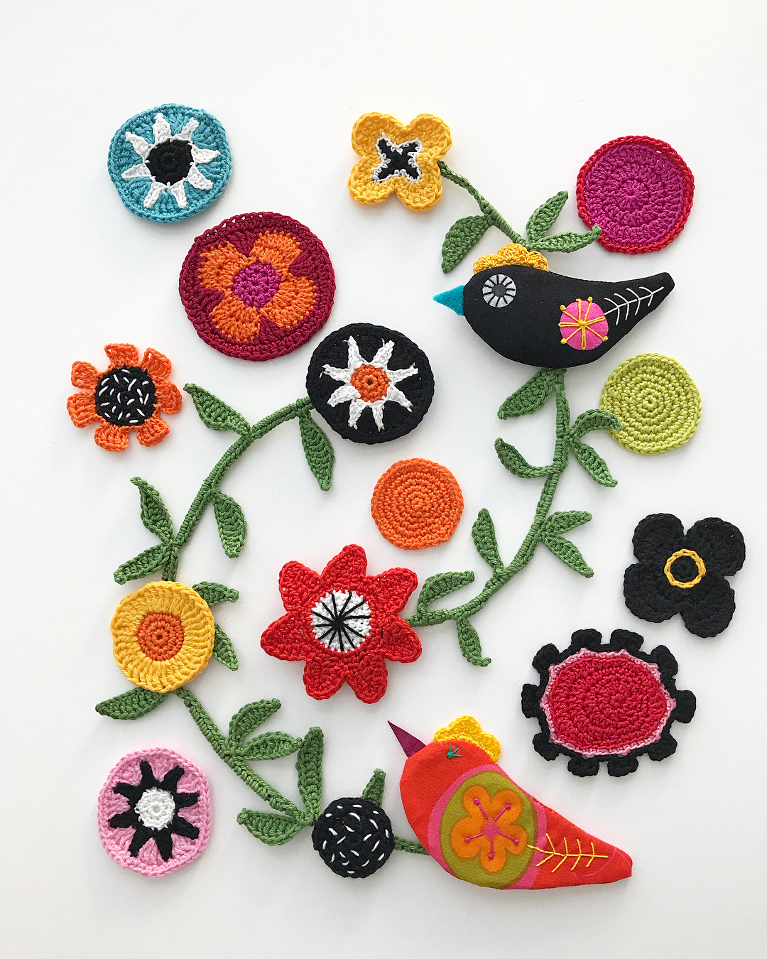 Freeform crochet art by Tuija Heikkinen