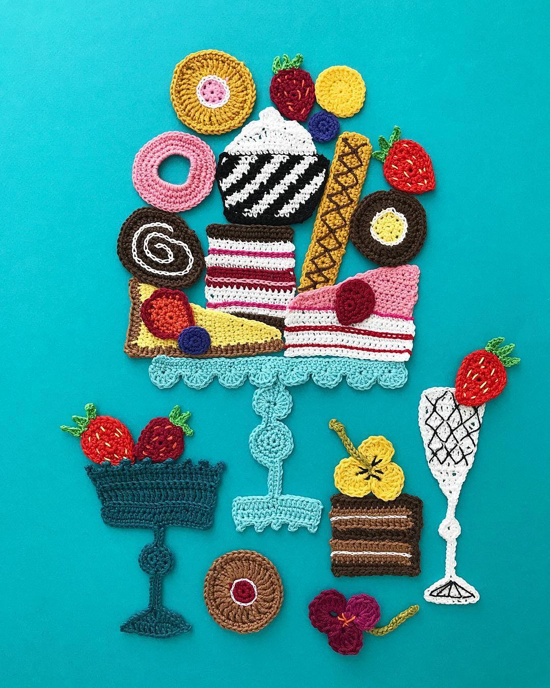 Freeform crochet art by Tuija Heikkinen