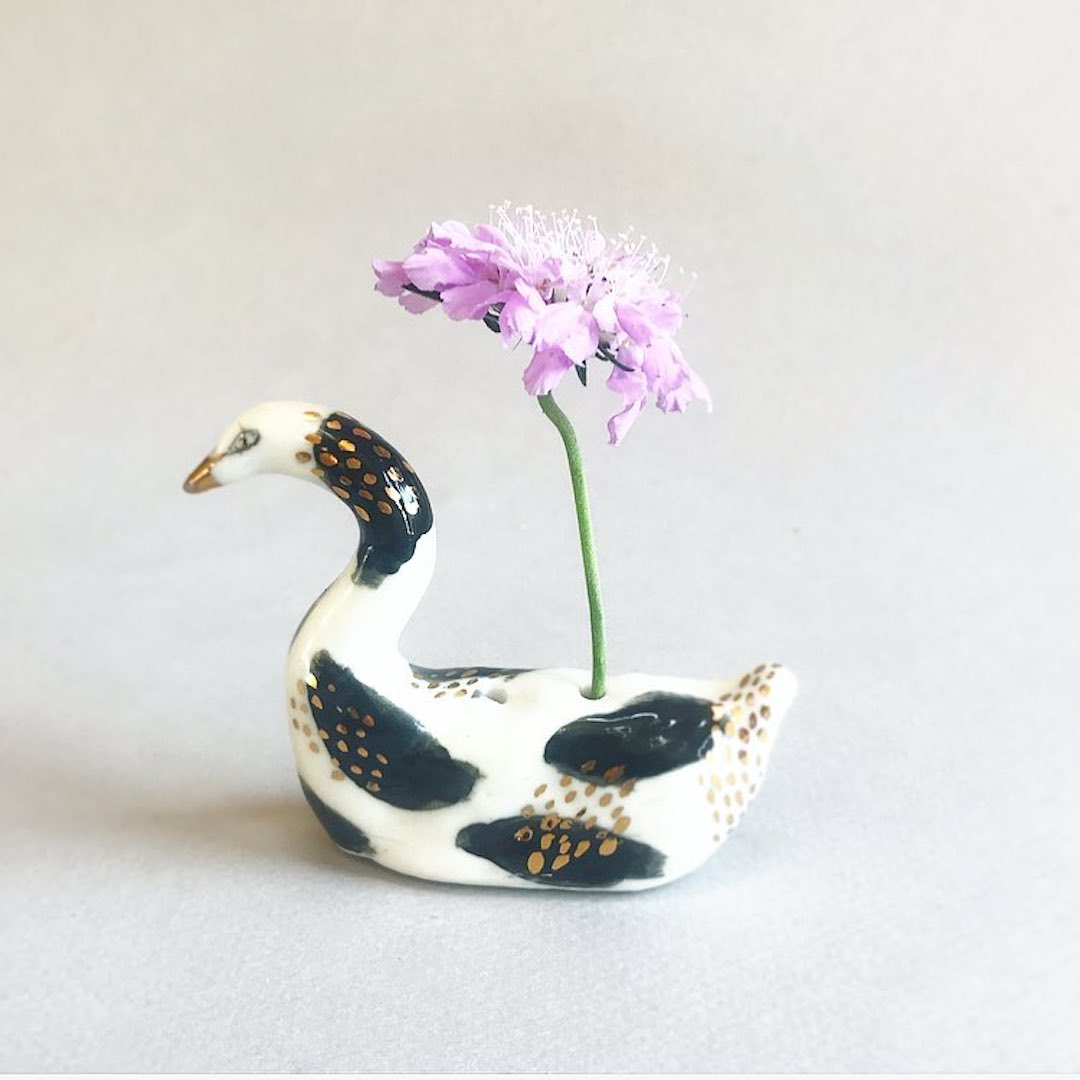 Illustrated animal ceramics by Bird Can Fox