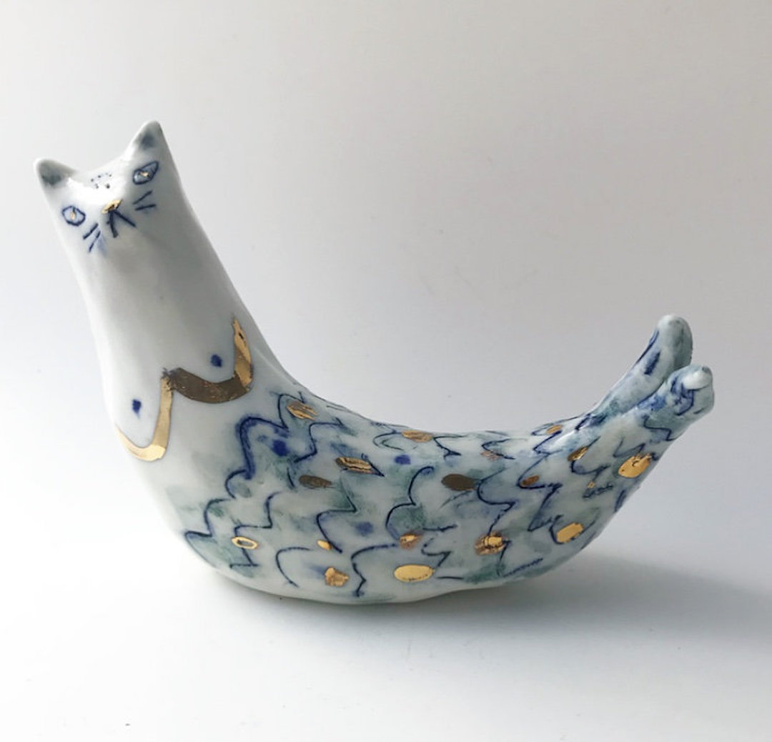 Illustrated animal ceramics by Bird Can Fox