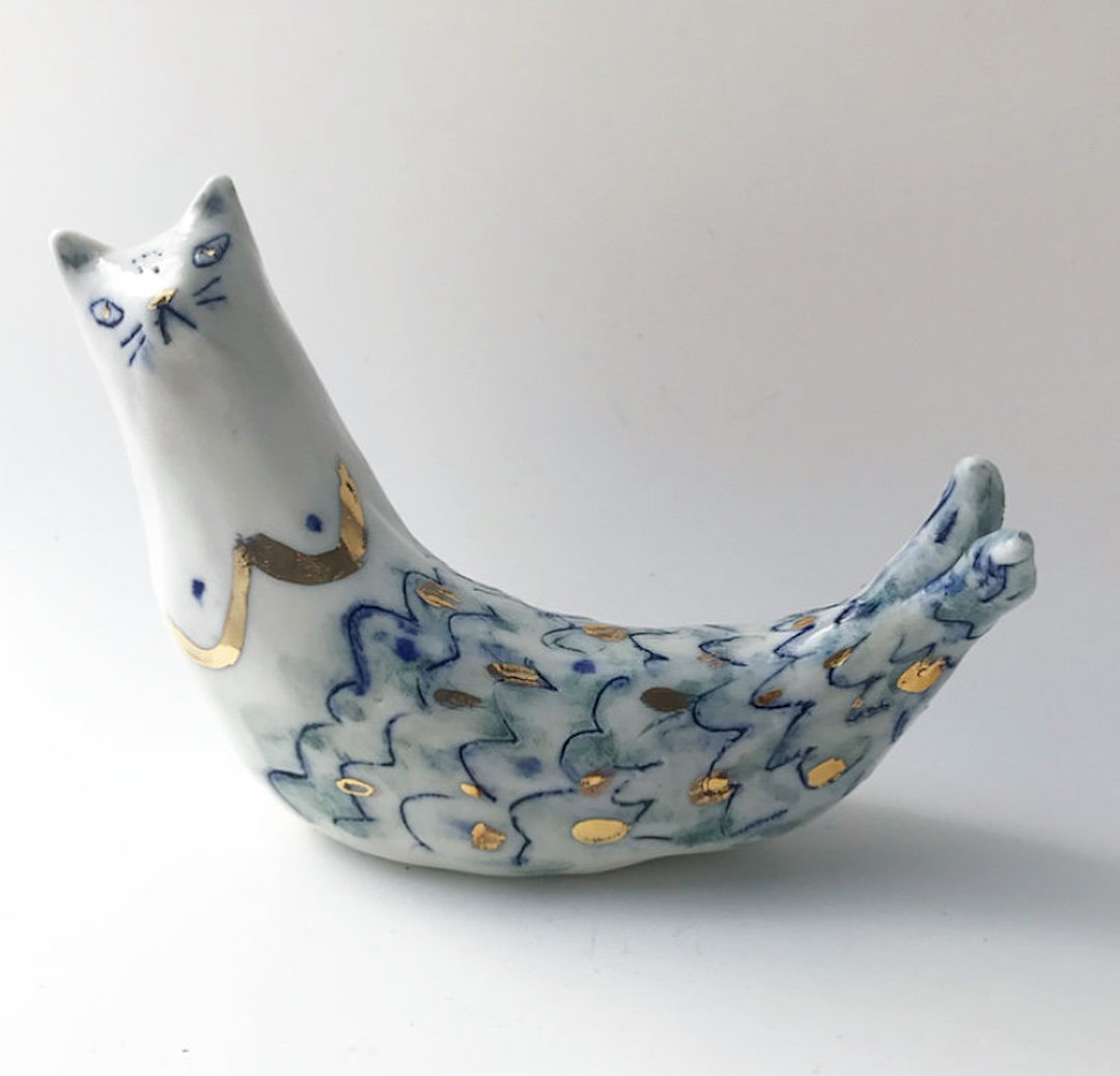 Illustrated animal ceramics by Bird Can Fox