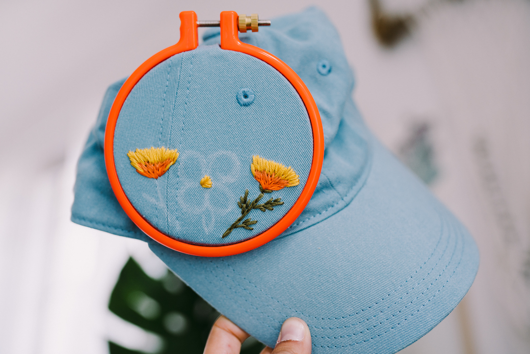 Custom embroidered hats by Lexi Mire