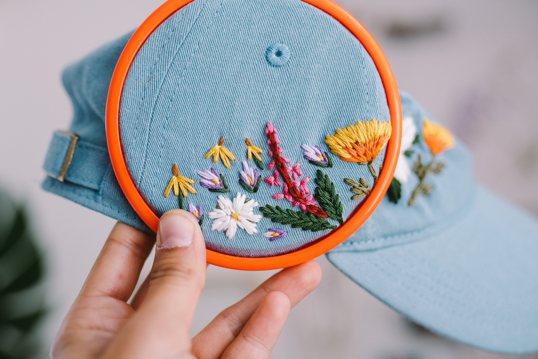 Custom embroidered hats by Lexi Mire