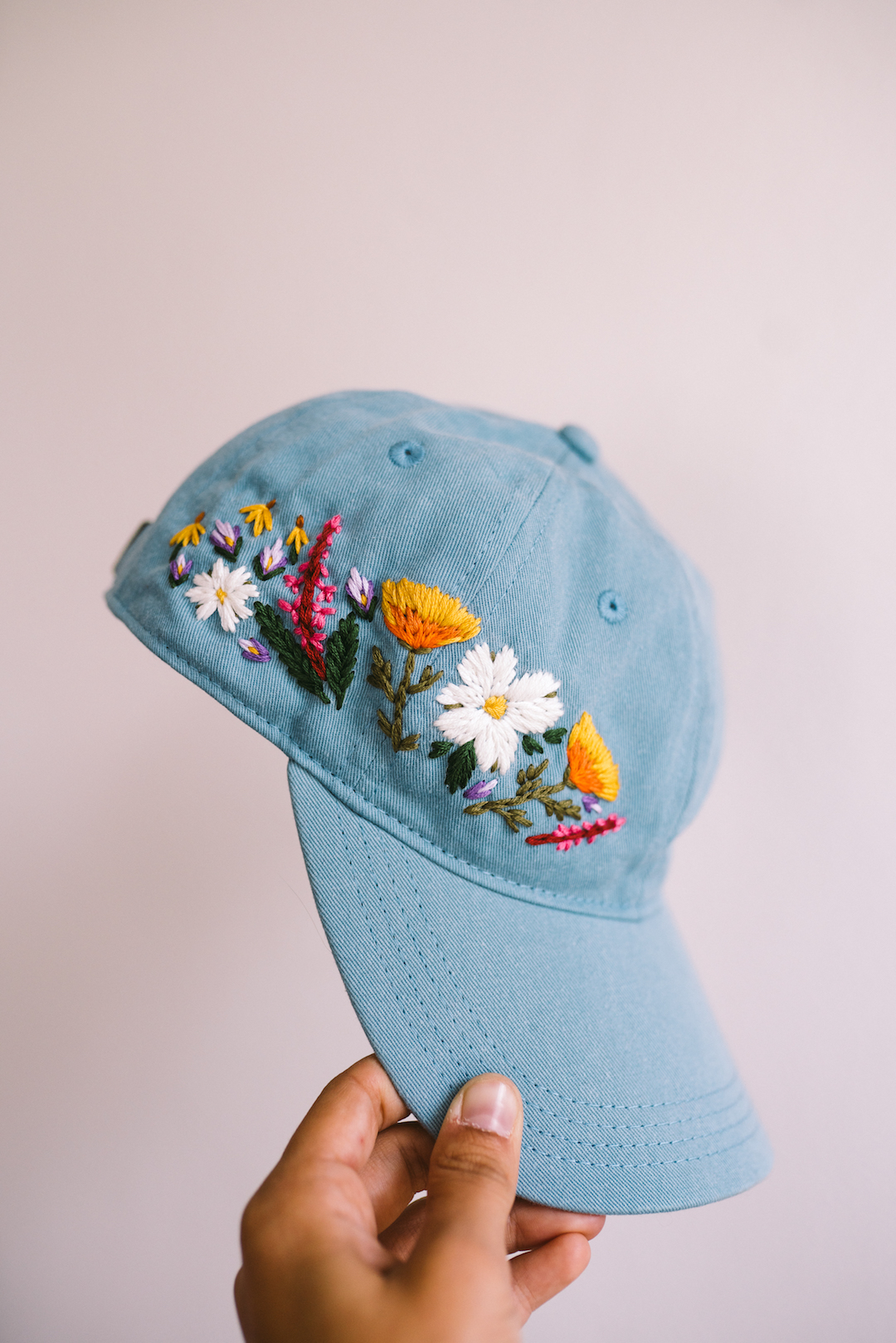 Custom embroidered hats by Lexi Mire