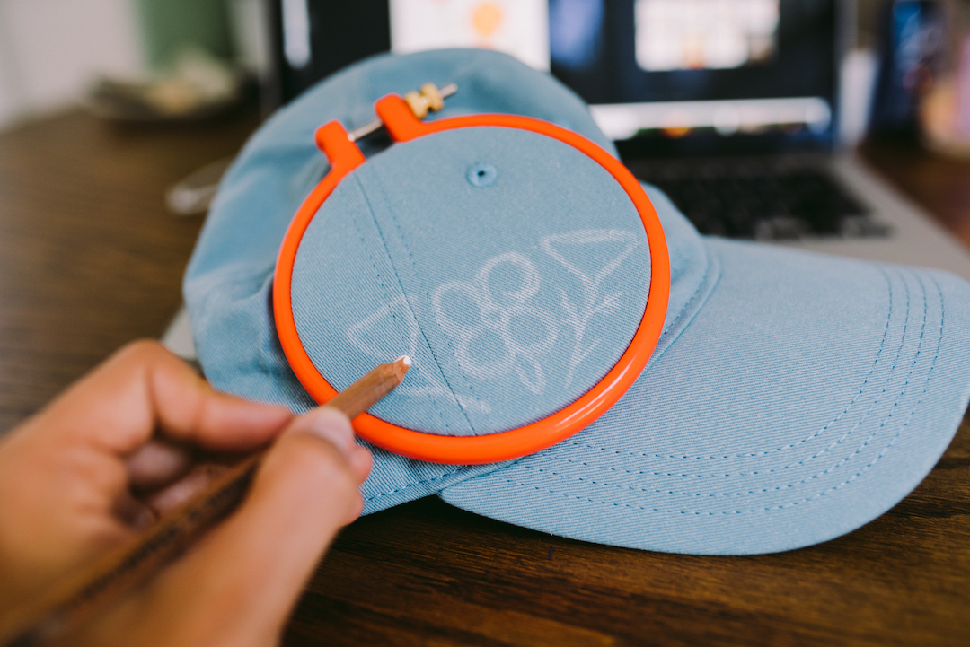 Custom embroidered hats by Lexi Mire