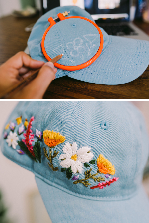 Custom embroidered hats by Lexi Mire