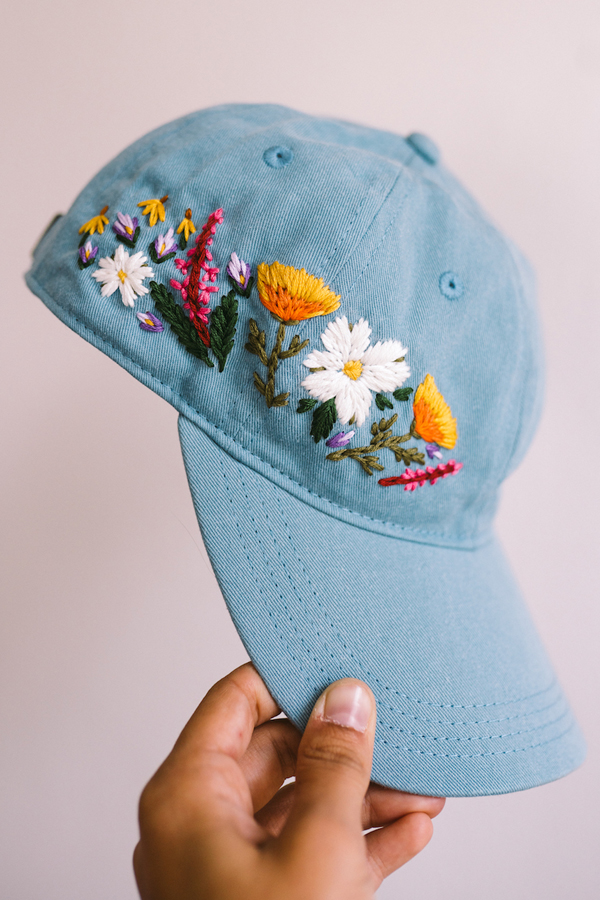 Custom embroidered hats by Lexi Mire