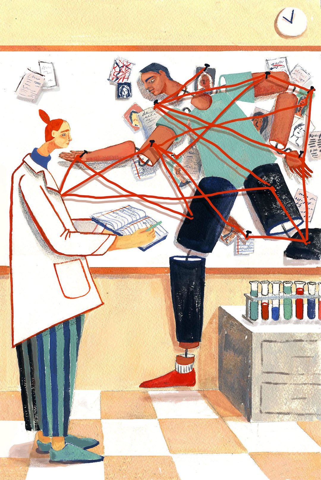 Editorial illustrations by Hannah Perry