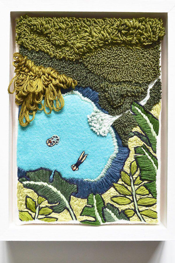 Embroidered landscapes by Suter Design & Co. 