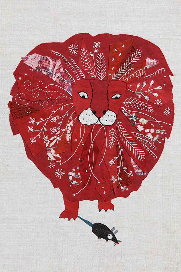 Hand appliqué embroidery by Mika Hirasa