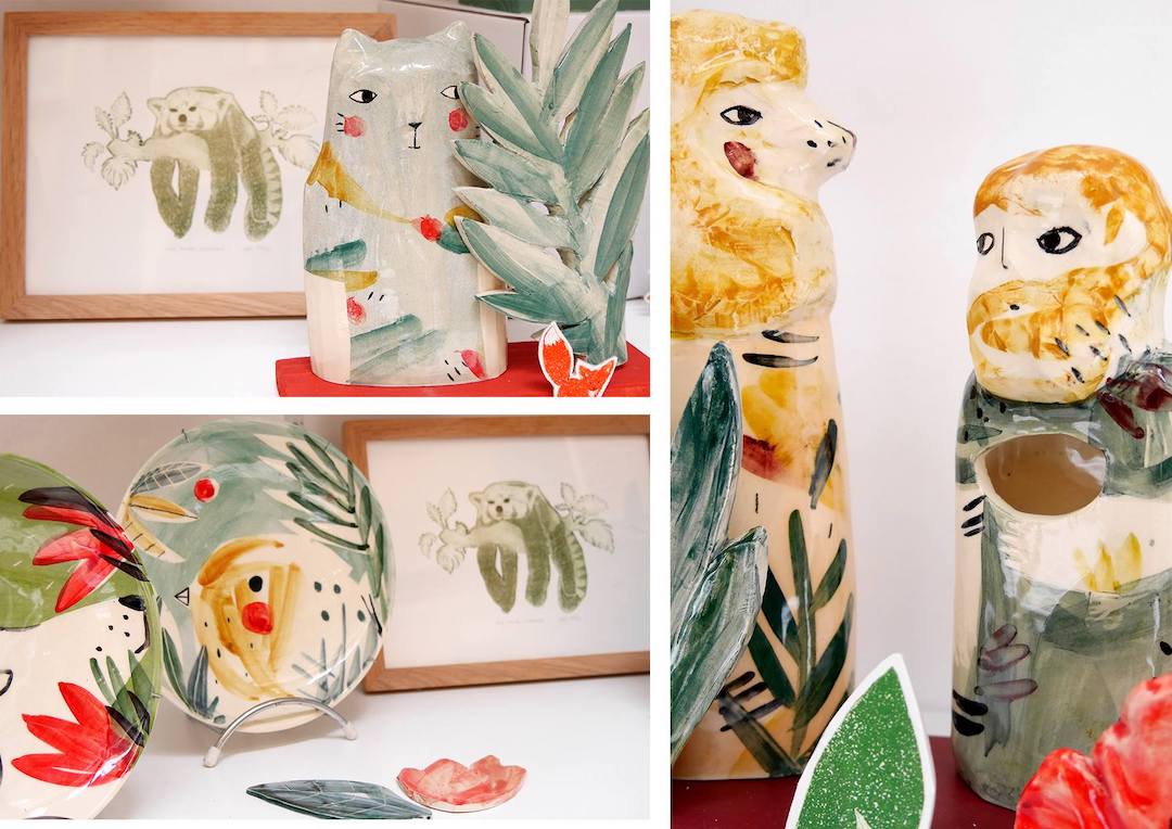 Watercolor ceramics by Elise Lefebvre