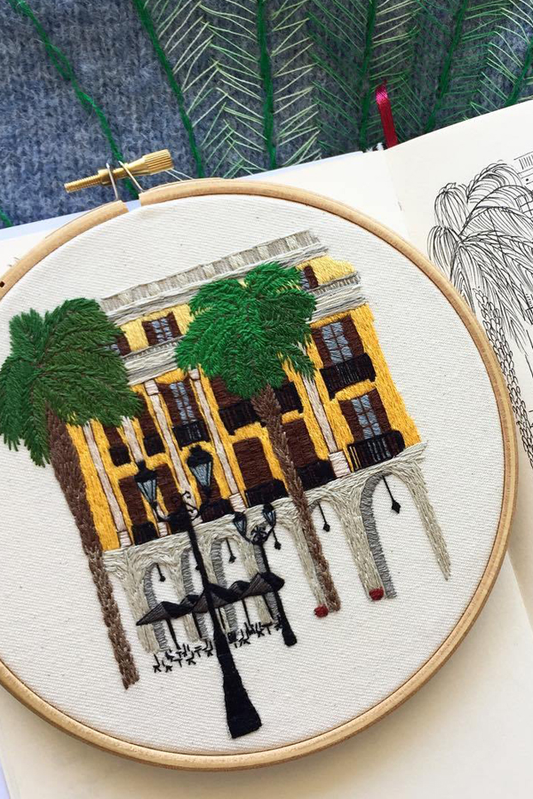 Hand embroidery patterns by Le Kadre