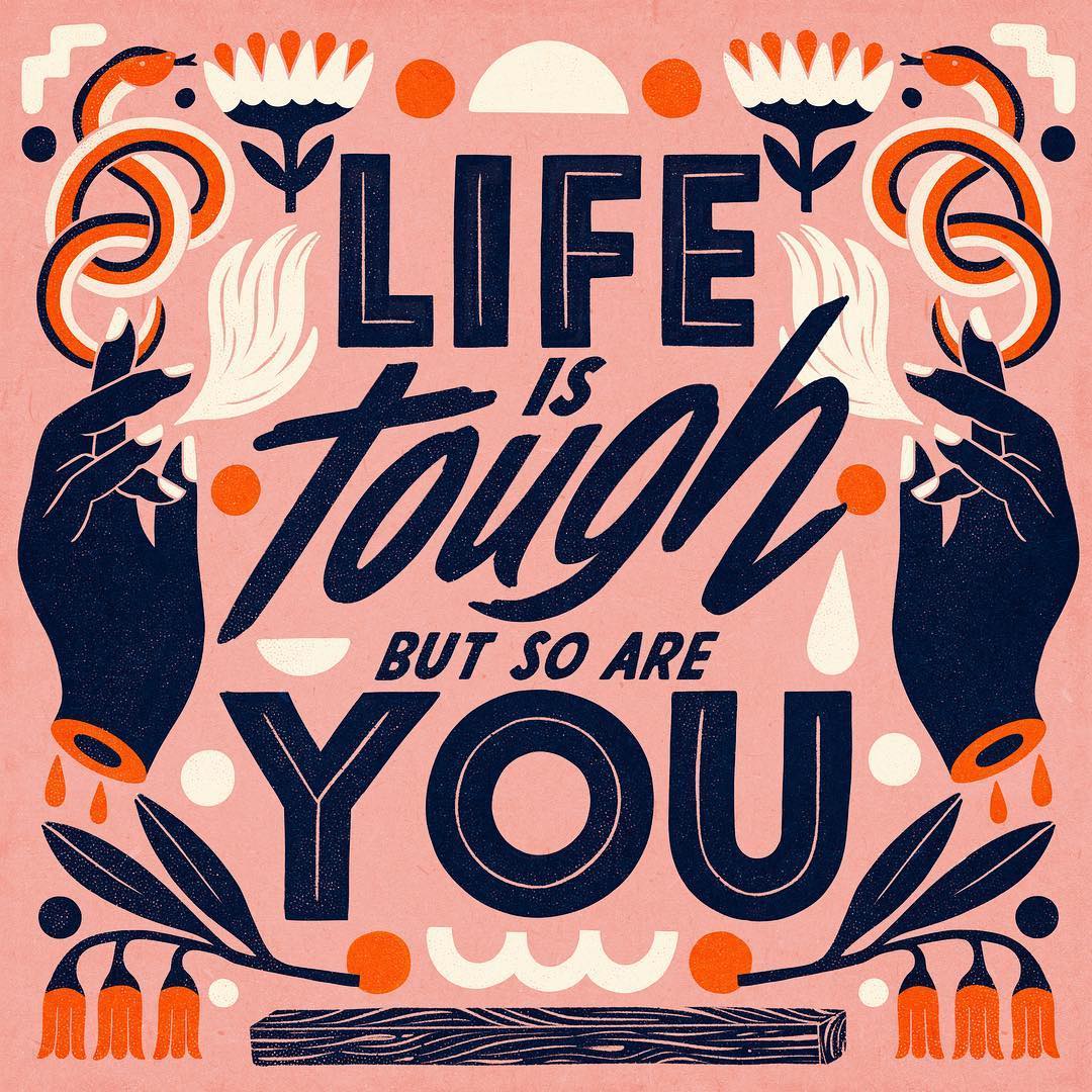 Hand lettering quotes by Carmi Grau