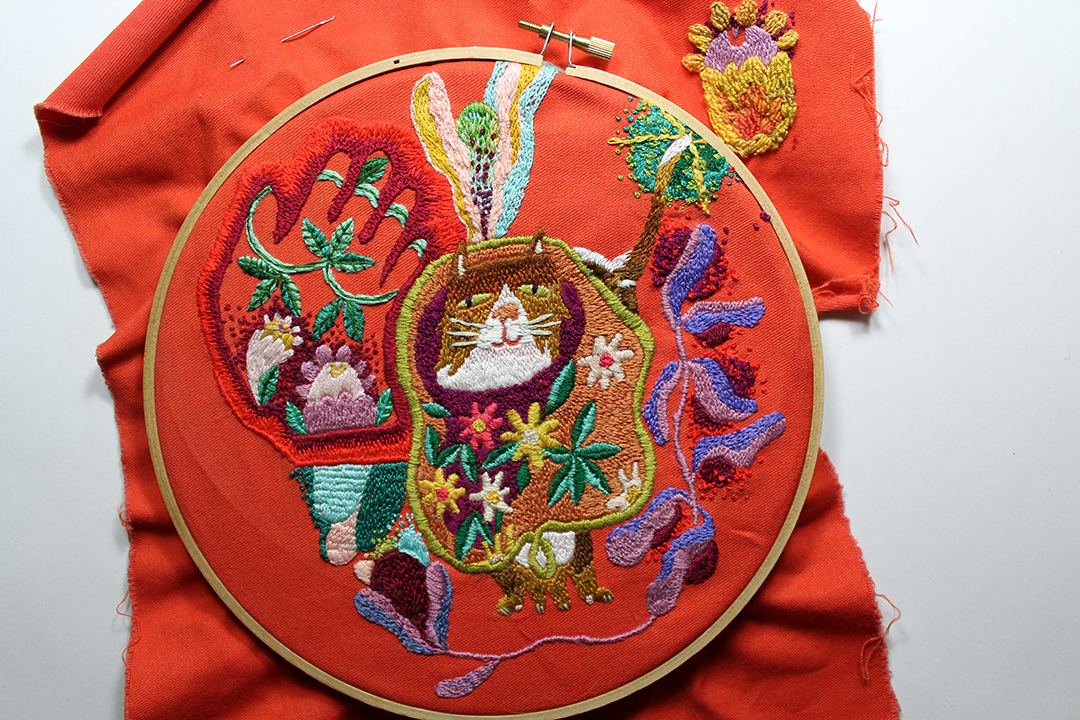 1 Year of Stitches embroidery project