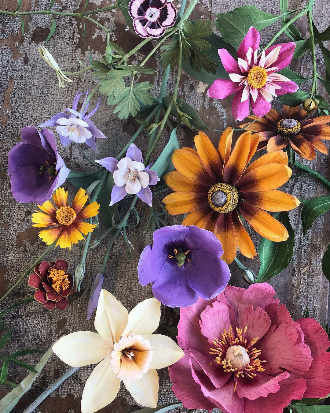 Paper flowers by Ann Wood, a paper flower artist