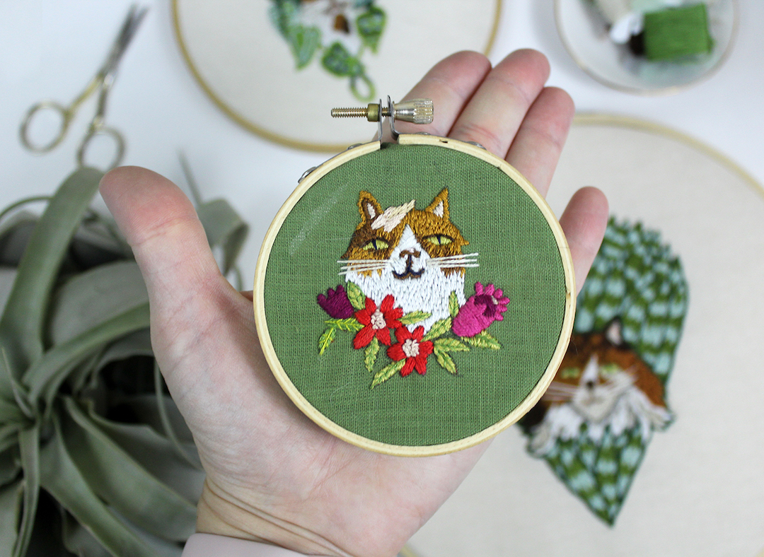 Cat embroidery