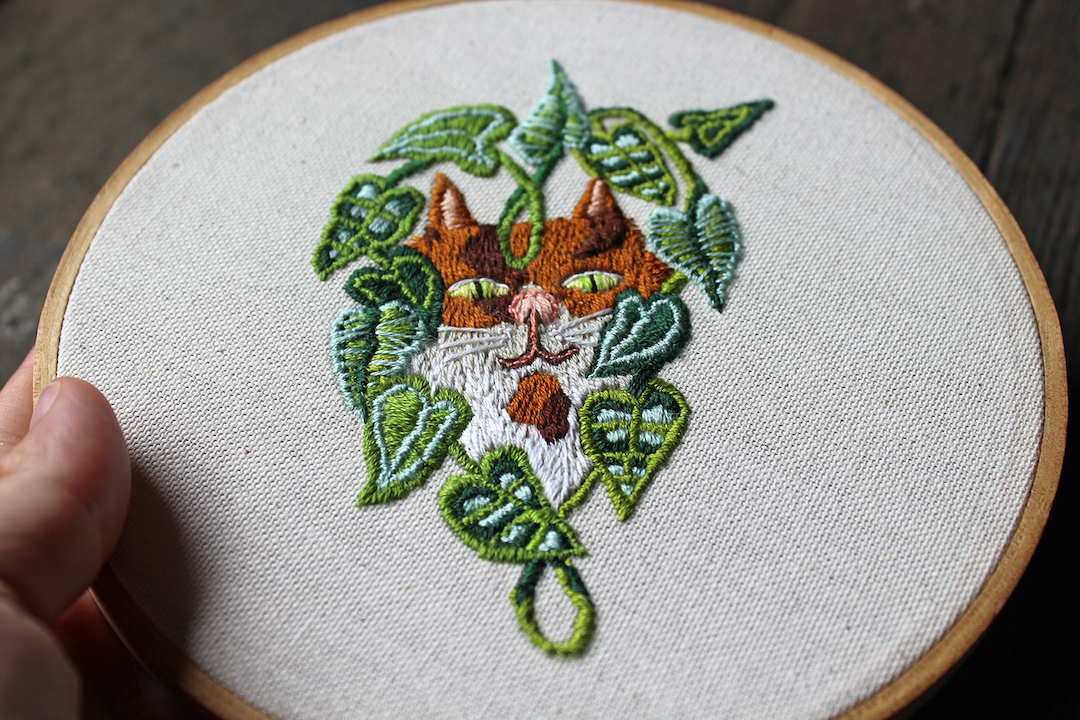 Cat embroidery