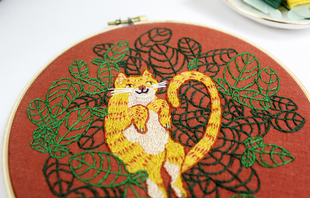 Cat embroidery