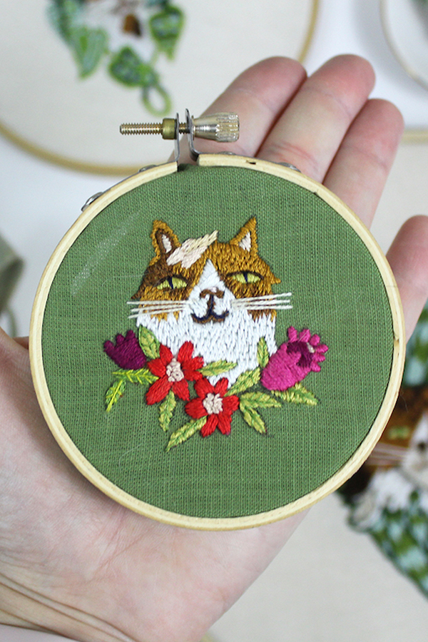 Cat embroidery