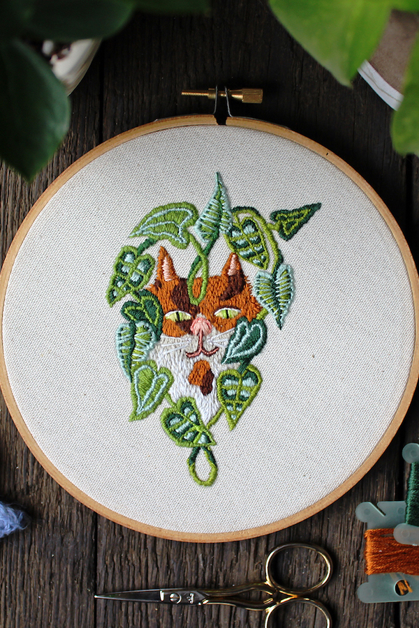 Cat embroidery