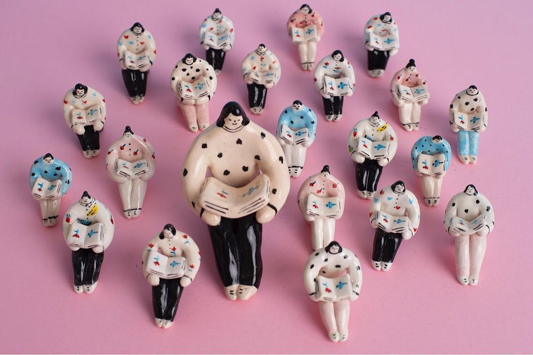 Ceramic characters by Milo Hachim