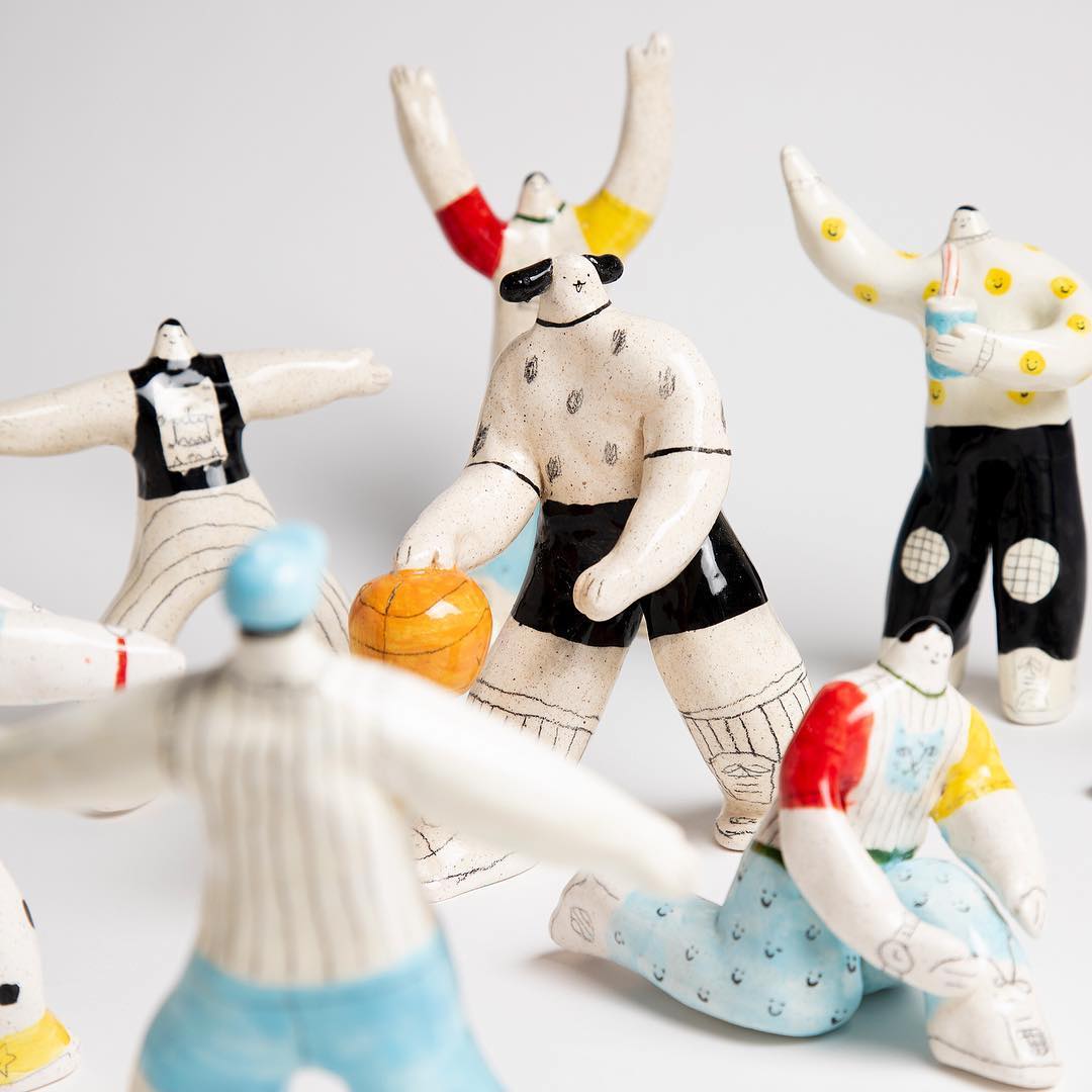Ceramic characters by Milo Hachim